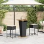 7-teiliges Gartenset mit schwarzen PE-Rattan-Kissen von , Gartensets - Ref: Foro24-3261476, Preis: 246,60 €, Rabatt: %