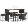 9-teiliges Gartenset für die Bar mit schwarzen PE-Rattan-Kissen. von , Gartensets - Ref: Foro24-3261519, Preis: 625,50 €, Rab...