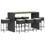 9-teiliges Gartenset für die Bar mit schwarzen PE-Rattan-Kissen. von , Gartensets - Ref: Foro24-3261519, Preis: 666,76 €, Rab...