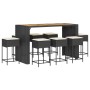 9-teiliges Gartenset für die Bar mit schwarzen PE-Rattan-Kissen. von , Gartensets - Ref: Foro24-3261519, Preis: 625,50 €, Rab...