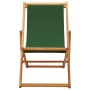 Klappbarer Strandstuhl aus Eukalyptusholz und grünem Stoff von vidaXL, Gartenstühle - Ref: Foro24-310315, Preis: 59,77 €, Rab...