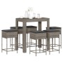 Juego de bar de jardín de 7 piezas con cojines ratán PE gris von , Gartensets - Ref: Foro24-3261457, Preis: 415,62 €, Rabatt: %