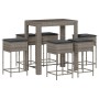 Juego de bar de jardín de 7 piezas con cojines ratán PE gris von , Gartensets - Ref: Foro24-3261457, Preis: 415,62 €, Rabatt: %