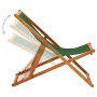 Klappbarer Strandstuhl aus Eukalyptusholz und grünem Stoff von vidaXL, Gartenstühle - Ref: Foro24-310315, Preis: 59,77 €, Rab...