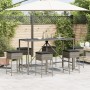 Juego de bar de jardín de 7 piezas con cojines ratán PE gris de , Conjuntos de jardín - Ref: Foro24-3261474, Precio: 402,92 €