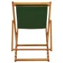 Folding beach chair made of eucalyptus wood and green fabric by vidaXL, Garden chairs - Ref: Foro24-310315, Price: 65,18 €, D...