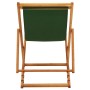 Klappbarer Strandstuhl aus Eukalyptusholz und grünem Stoff von vidaXL, Gartenstühle - Ref: Foro24-310315, Preis: 59,77 €, Rab...