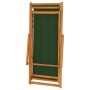Folding beach chair made of eucalyptus wood and green fabric by vidaXL, Garden chairs - Ref: Foro24-310315, Price: 59,77 €, D...