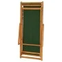 Folding beach chair made of eucalyptus wood and green fabric by vidaXL, Garden chairs - Ref: Foro24-310315, Price: 65,18 €, D...
