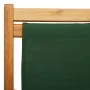 Folding beach chair made of eucalyptus wood and green fabric by vidaXL, Garden chairs - Ref: Foro24-310315, Price: 65,18 €, D...