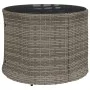 Sofá de jardín redondo con mesa y cojines ratán PE gris by , Outdoor sofas - Ref: Foro24-3318536, Price: 693,08 €, Discount: %