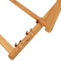 Silla de playa plegable madera de eucalipto y tela verde