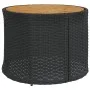 Sofá de jardín redondo con mesa y cojines ratán PE negro by , Outdoor sofas - Ref: Foro24-3318548, Price: 654,14 €, Discount: %