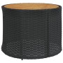 Sofá de jardín redondo con mesa y cojines ratán PE negro by , Outdoor sofas - Ref: Foro24-3318548, Price: 542,42 €, Discount: %