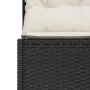 Sofá de jardín redondo con mesa y cojines ratán PE negro by , Outdoor sofas - Ref: Foro24-3318548, Price: 654,14 €, Discount: %