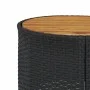 Sofá de jardín redondo con mesa y cojines ratán PE negro by , Outdoor sofas - Ref: Foro24-3318548, Price: 654,14 €, Discount: %