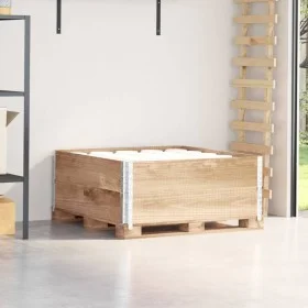 Collares de palets 2 unidades madera maciza de pino 100x100 cm by , Loading platforms and pallets - Ref: Foro24-4010289, Pric...