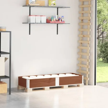Collar de palet madera maciza de pino marrón 150x50 cm by , Loading platforms and pallets - Ref: Foro24-4010296, Price: 48,88...