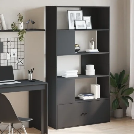 Schwarzes Regal aus Ingenieurholz 100x36x189 cm von , Bücherregale und Regale - Ref: Foro24-3295325, Preis: 140,06 €, Rabatt: %