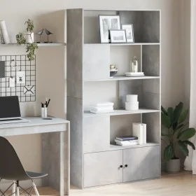 Estantería de madera de ingeniería gris hormigón 100x36x189 cm by , Bookcases and shelves - Ref: Foro24-3295327, Price: 126,2...