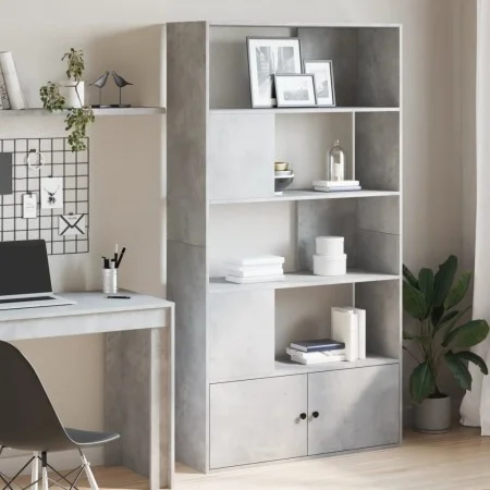 Regal aus grauem Betonholz 100x36x189 cm von , Bücherregale und Regale - Ref: Foro24-3295327, Preis: 126,65 €, Rabatt: %