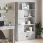 Regal aus grauem Betonholz 100x36x189 cm von , Bücherregale und Regale - Ref: Foro24-3295327, Preis: 126,65 €, Rabatt: %