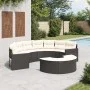 Sofá de jardín semicircular 2 piezas ratán sintético negro by , Outdoor sofas - Ref: Foro24-3262061, Price: 580,81 €, Discoun...