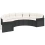 Sofá de jardín semicircular 2 piezas ratán sintético negro by , Outdoor sofas - Ref: Foro24-3262061, Price: 580,81 €, Discoun...