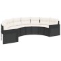Sofá de jardín semicircular 2 piezas ratán sintético negro by , Outdoor sofas - Ref: Foro24-3262061, Price: 490,04 €, Discoun...