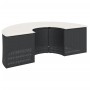 Sofá de jardín semicircular 2 piezas ratán sintético negro by , Outdoor sofas - Ref: Foro24-3262061, Price: 490,04 €, Discoun...