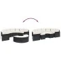 Sofá de jardín semicircular 2 piezas ratán sintético negro by , Outdoor sofas - Ref: Foro24-3262061, Price: 580,81 €, Discoun...