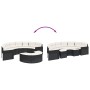 Sofá de jardín semicircular 2 piezas ratán sintético negro by , Outdoor sofas - Ref: Foro24-3262061, Price: 490,04 €, Discoun...