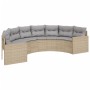 Sofá de jardín semicircular 2 piezas ratán sintético beige by , Outdoor sofas - Ref: Foro24-3262063, Price: 552,26 €, Discoun...