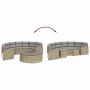 Halbrundes Gartensofa, 2-teilig, aus synthetischem Rattan in Beige. von , Outdoor-Sofas - Ref: Foro24-3262063, Preis: 632,30 ...