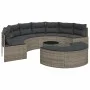 Set de sofá de jardín semicircular 3 pzas ratán sintético gris by , Outdoor sofas - Ref: Foro24-3262075, Price: 611,59 €, Dis...