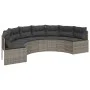 Halbrundes Gartensofa-Set, 3-teilig, aus grauem Kunststoff-Rattan. von , Outdoor-Sofas - Ref: Foro24-3262075, Preis: 611,59 €...