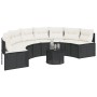 Sofá de jardín semicircular con cojines ratán sintético negro by , Outdoor sofas - Ref: Foro24-3318522, Price: 389,24 €, Disc...