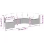 Sofá de jardín semicircular con cojines ratán sintético negro by , Outdoor sofas - Ref: Foro24-3318522, Price: 422,30 €, Disc...
