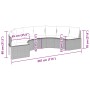 Sofá de jardín semicircular con cojines ratán sintético negro by , Outdoor sofas - Ref: Foro24-3318522, Price: 389,24 €, Disc...