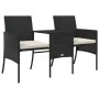 Sofá de jardín 2 plazas con mesa y taburetes ratán PE negro by , Outdoor sofas - Ref: Foro24-317626, Price: 240,77 €, Discoun...