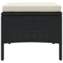 Sofá de jardín 2 plazas con mesa y taburetes ratán PE negro by , Outdoor sofas - Ref: Foro24-317626, Price: 240,77 €, Discoun...