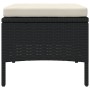 Sofá de jardín 2 plazas con mesa y taburetes ratán PE negro by , Outdoor sofas - Ref: Foro24-317626, Price: 244,49 €, Discoun...