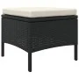 Sofá de jardín 2 plazas con mesa y taburetes ratán PE negro by , Outdoor sofas - Ref: Foro24-317626, Price: 240,77 €, Discoun...