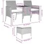 Sofá de jardín 2 plazas con mesa y taburetes ratán PE negro by , Outdoor sofas - Ref: Foro24-317626, Price: 240,77 €, Discoun...