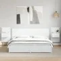 Mesitas de noche de pared con luces LED 2 unidades blanco by , Nightstands - Ref: Foro24-848158, Price: 131,76 €, Discount: %
