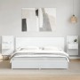 Wand-Nachttische mit LED-Lichtern, 2 Stück, weiß von , Nachttische - Ref: Foro24-848158, Preis: 135,79 €, Rabatt: %