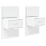 Mesitas de noche de pared con luces LED 2 unidades blanco de , Mesitas de noche - Ref: Foro24-848158, Precio: 135,86 €, Descu...