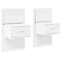 Mesitas de noche de pared con luces LED 2 unidades blanco by , Nightstands - Ref: Foro24-848158, Price: 131,76 €, Discount: %