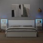 Wand-Nachttische mit LED-Lichtern, 2 Stück, weiß von , Nachttische - Ref: Foro24-848158, Preis: 135,79 €, Rabatt: %