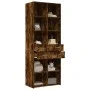 Aparador alto madera de ingeniería roble ahumado 70x42,5x185 cm by , Sideboards - Ref: Foro24-3281466, Price: 160,36 €, Disco...